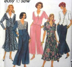 8480 EZ PANTS,FLARE SKIRT, V-TOP PATTERN 10-16